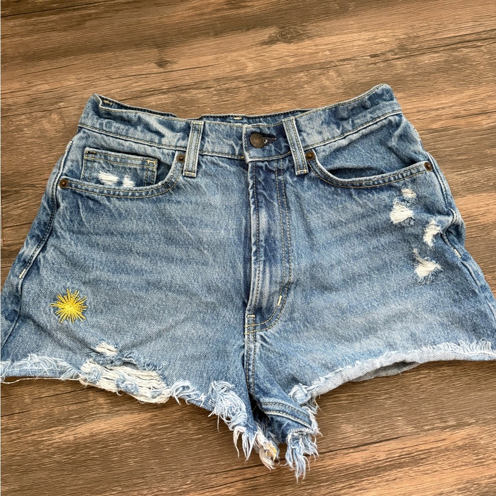 Denim Distressed Women Shorts